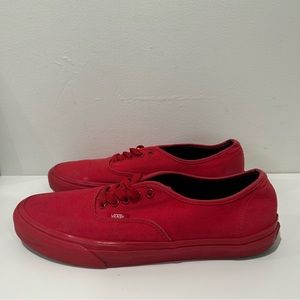 Mens All Red Vans Shoes 